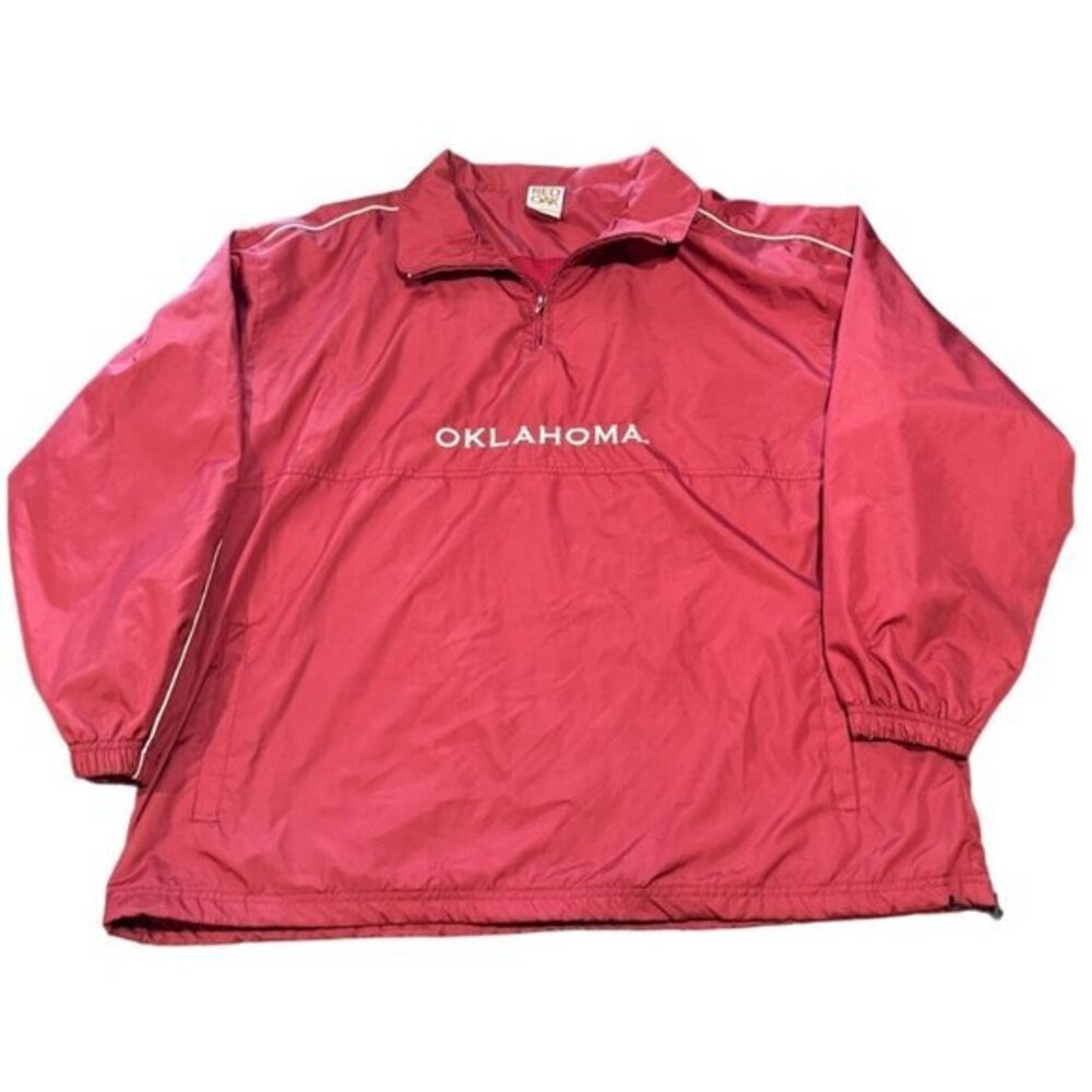 Red Oak Sportswear Oklahoma Sooners‎ Windbreaker XL Quarter Zip Pullover |P1